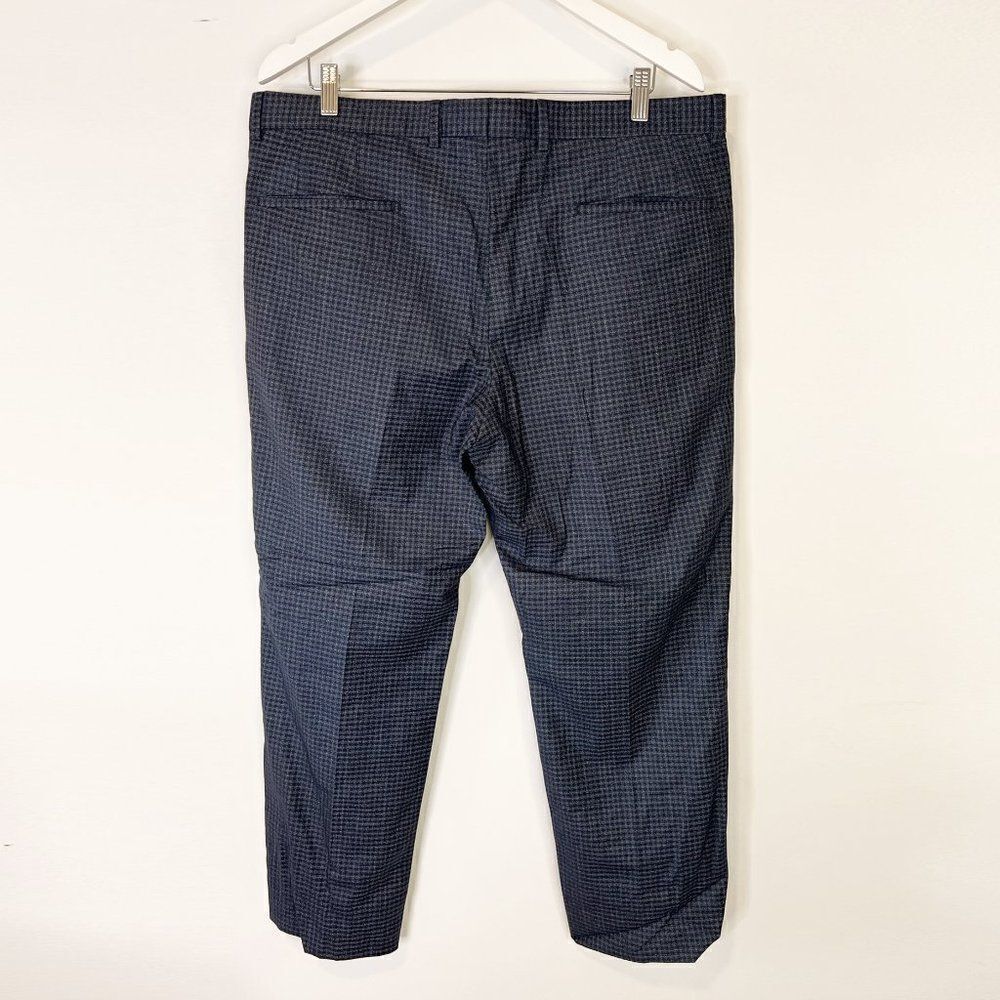 Strellson Mercer Blue Plaid Wool Dress Pants - Picture 2 of 7